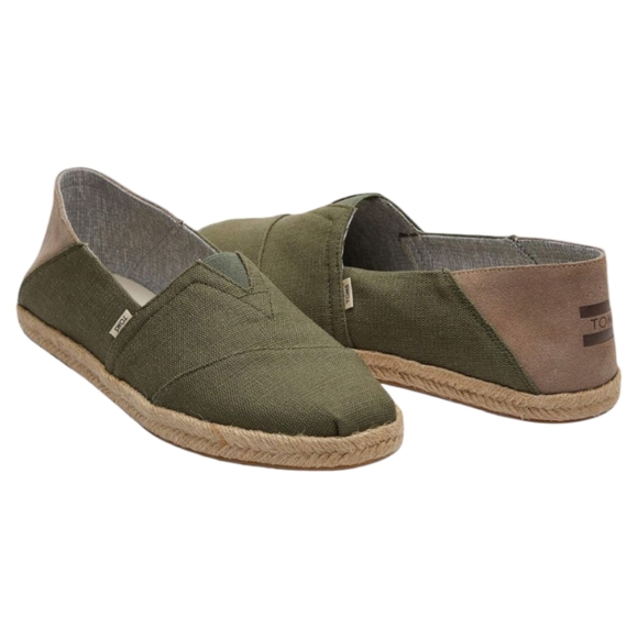 TOMS Olive Green Canvas Alpargata Espadrilles - Picture 2 of 11